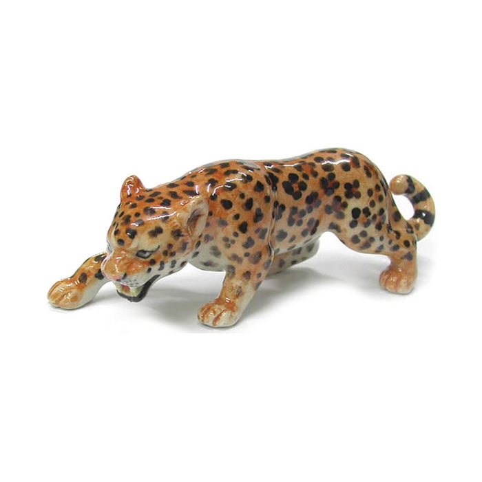 Leopard Hunting - Porcelain Animal FIgurines - Northern Rose, Little Critterz