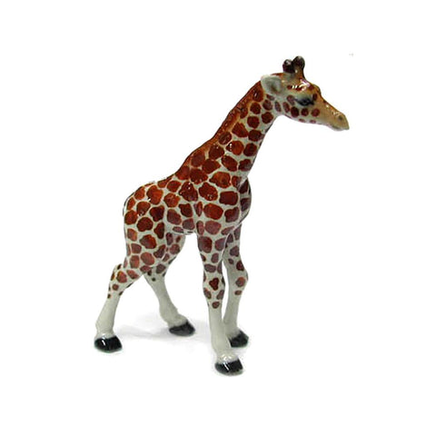 Giraffe Looks Forward - Porcelain Animal FIgurines - Northern Rose, Little Critterz