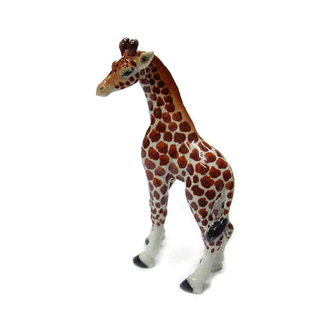 Giraffe Looks Left - Porcelain Animal FIgurines - Northern Rose, Little Critterz