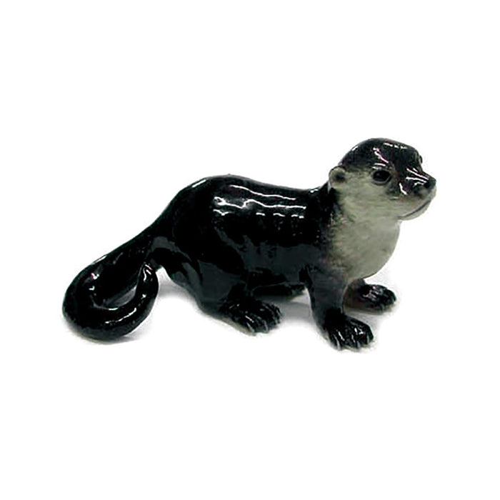 Otter Pup Standing - Porcelain Animal FIgurines - Northern Rose, Little Critterz