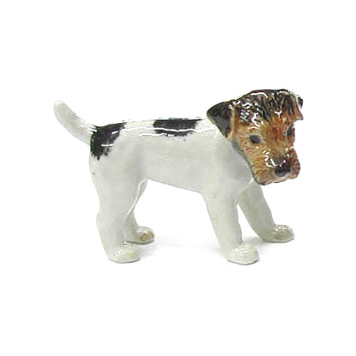 Dog - Porcelain Fox Terrier Puppy - Porcelain Animal FIgurines - Northern Rose, Little Critterz
