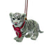White Tiger Christmas Ornament - Porcelain Animal FIgurines - Northern Rose, Little Critterz