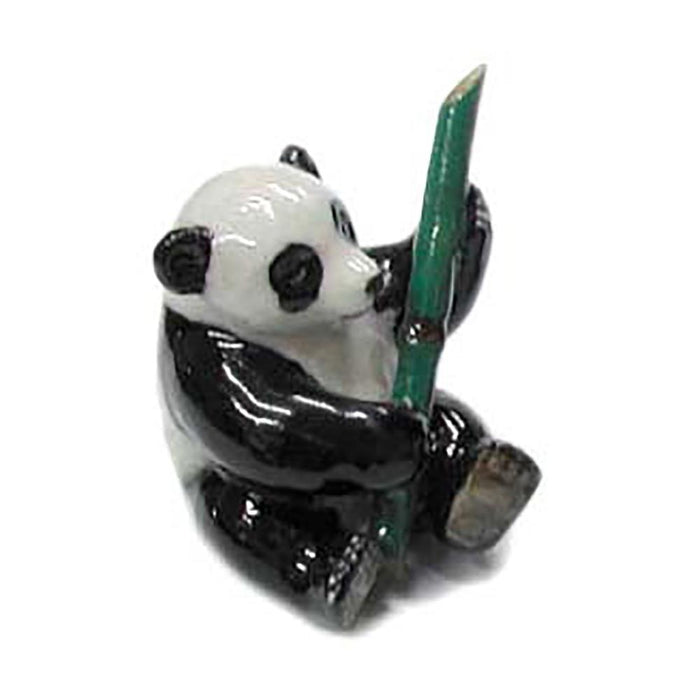 Panda Cub Sitting - miniature porcelain figurine