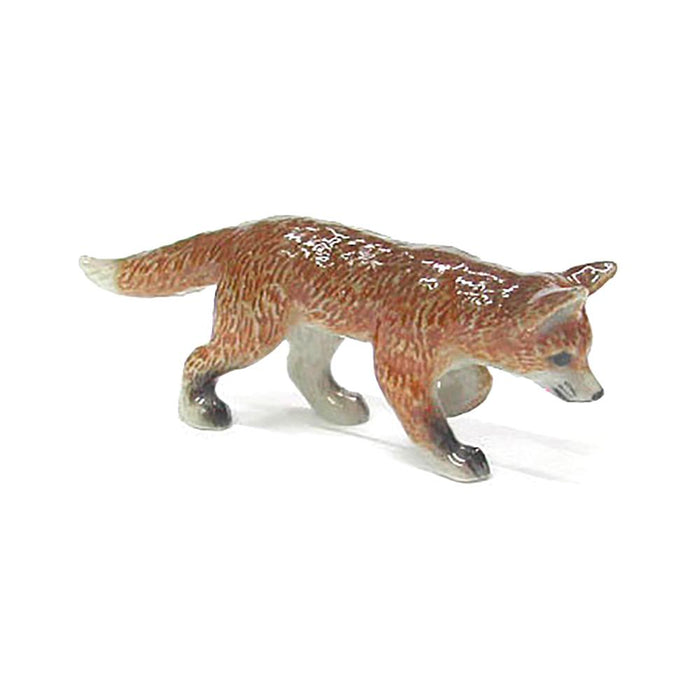 Fox - Red Fox Cub Hunting - miniature porcelain figurine