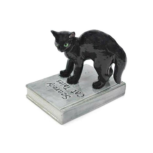 Cat  - Porcelain Scaredy Cat Figurine - Porcelain Animal FIgurines - Northern Rose, Little Critterz