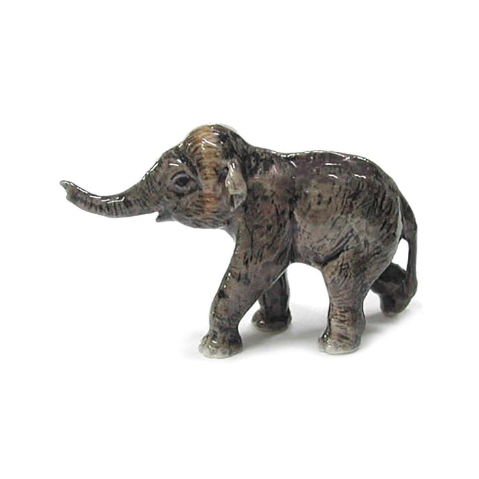 Elephant - Porcelain Asian Elephant Calf - Porcelain Animal FIgurines - Northern Rose, Little Critterz